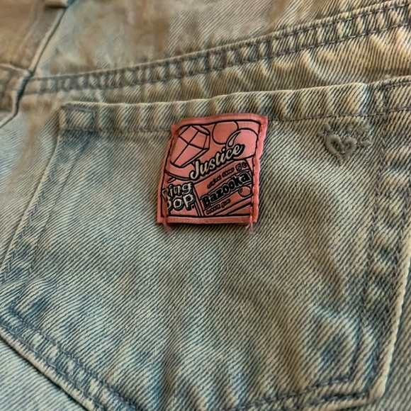 Justice Girls Ring Pop Collab Jeans, Sizes 8 with belt included - Picture 5 of 7